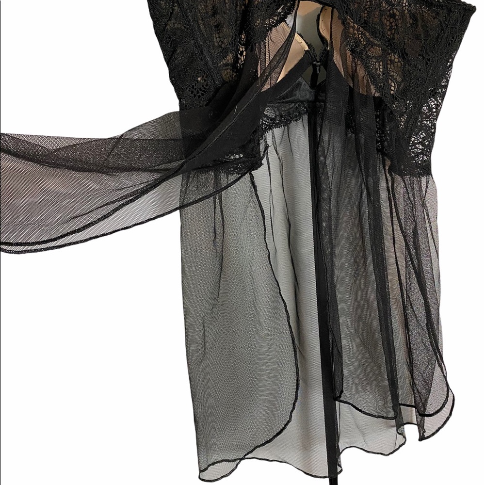 Victoria’s Secret Babydoll Top Lingerie Goth Y2K Whimsygoth Size 34C - Picture 5 of 8